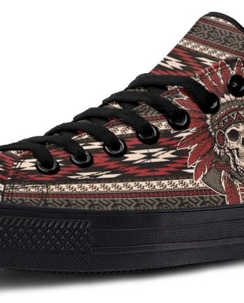Native American Pattern Low Top Sneakers - Cultural Heritage Design